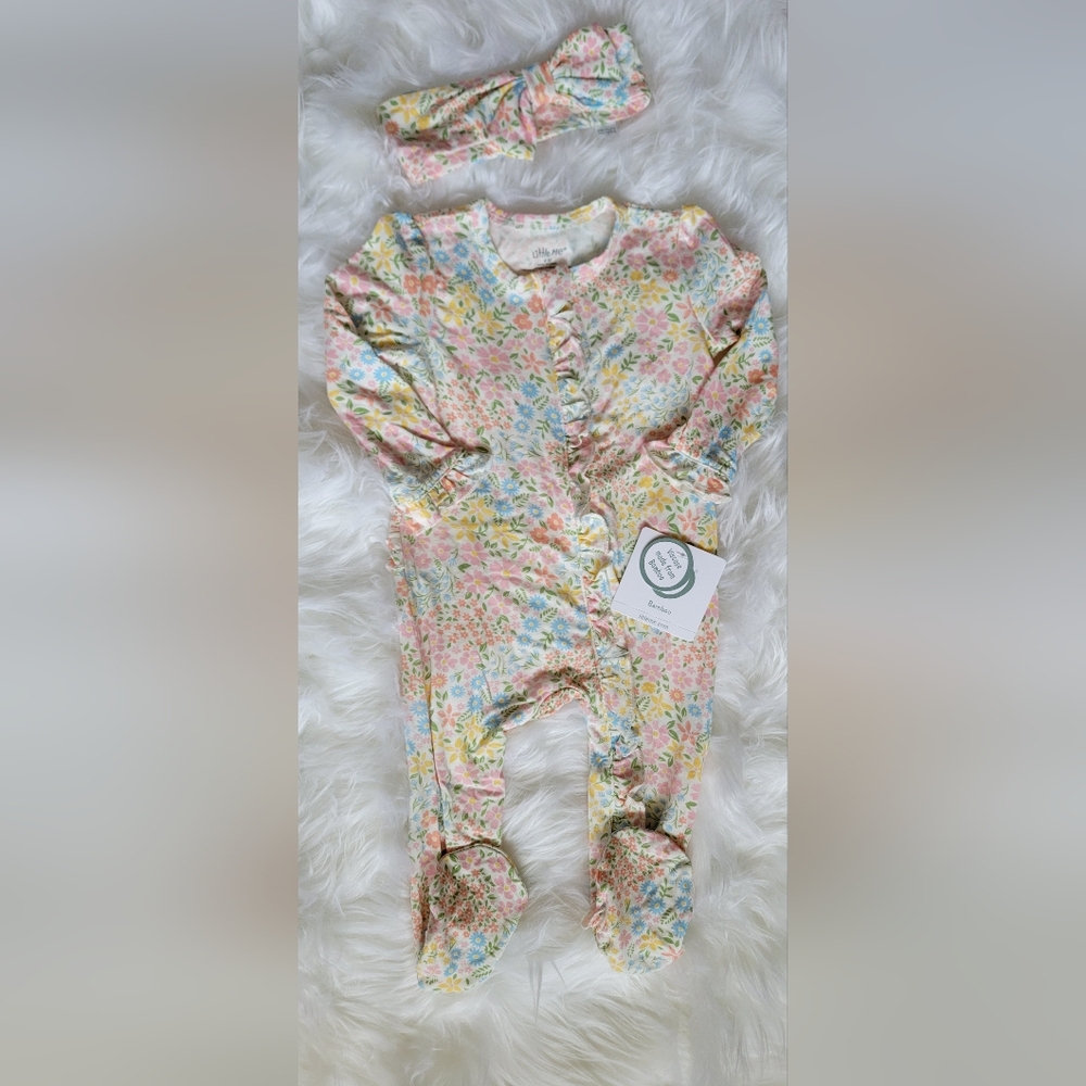 Little Me Footie and Bow set